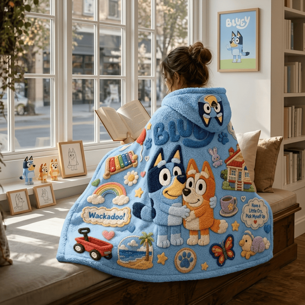 Premium BLU Hooded Blanket BMD